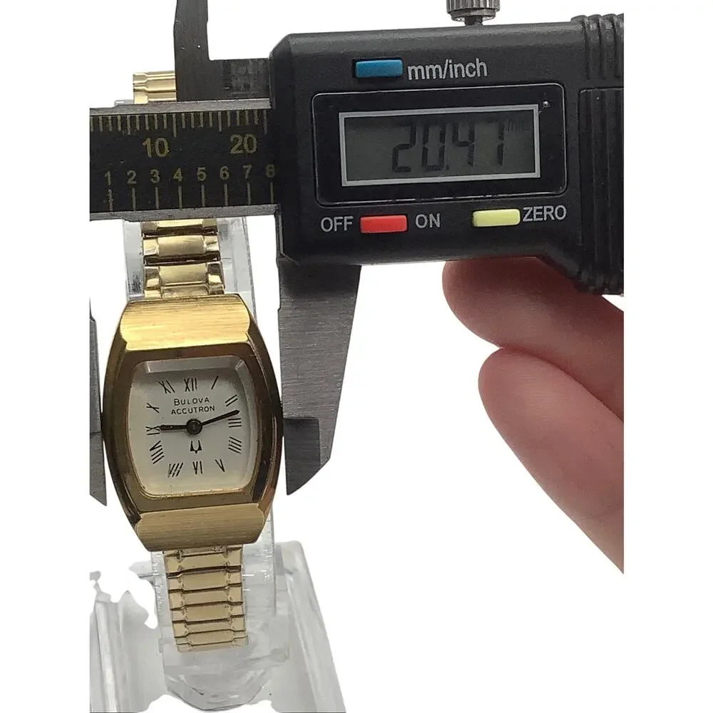 Vintage 1975 Bulova Accutron 218 Men's Gold Tone Watch